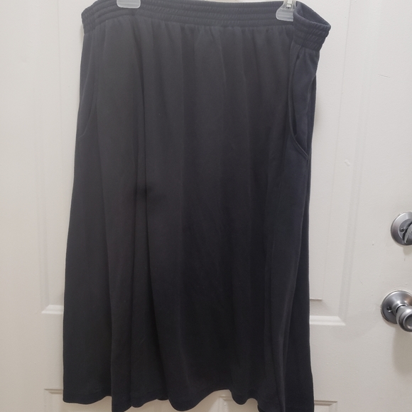 Only Necessities- black, stretchy long skirt, size 2X - Picture 2 of 2